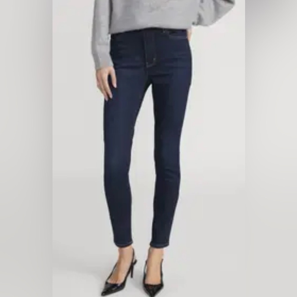 FRAME LE HIGH SKINNY JEANS DARK BLUE SIZE 25 x30